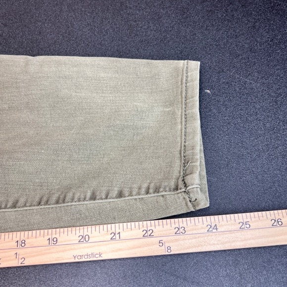 Torrid Denim Women's Size 18 Olive Green Button Fly Cropped Skinny Jeans Faded - Picture 10 of 11